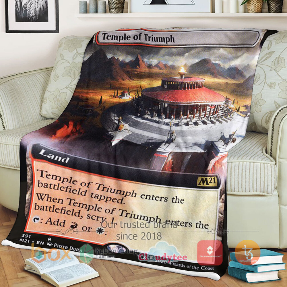 Magic The Gathering M21 391 Temple Of Triumph Blanket