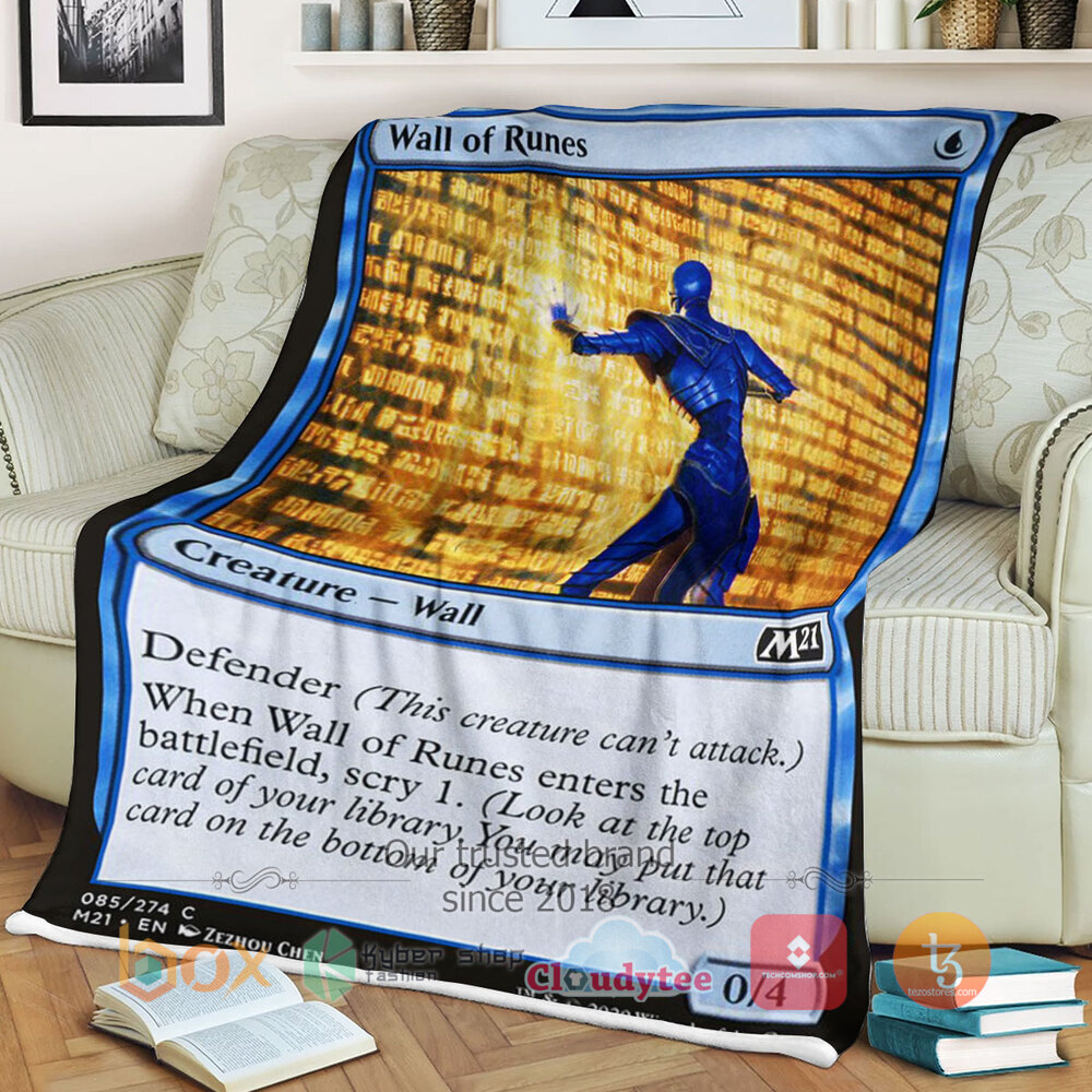 Magic The Gathering M21 85 Wall Of Runes Blanket