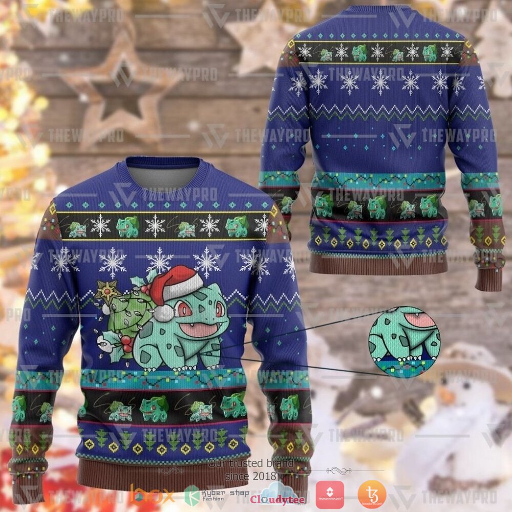 Anime Pokemon Bulbasaur Christmas Sweater