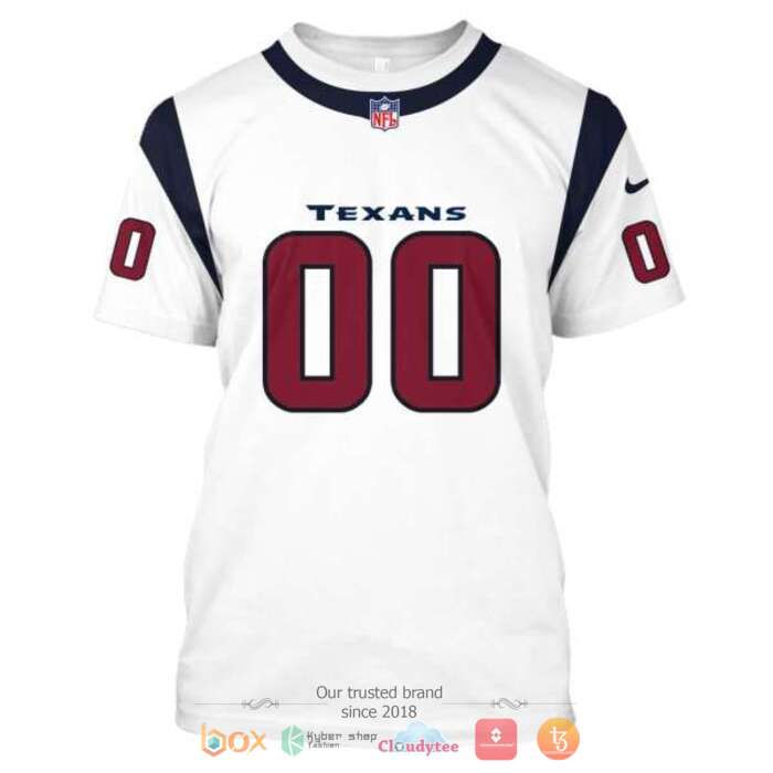 Personalized NFL Houston Texans 3d shirt hoodie 1 2 3 4 5 6