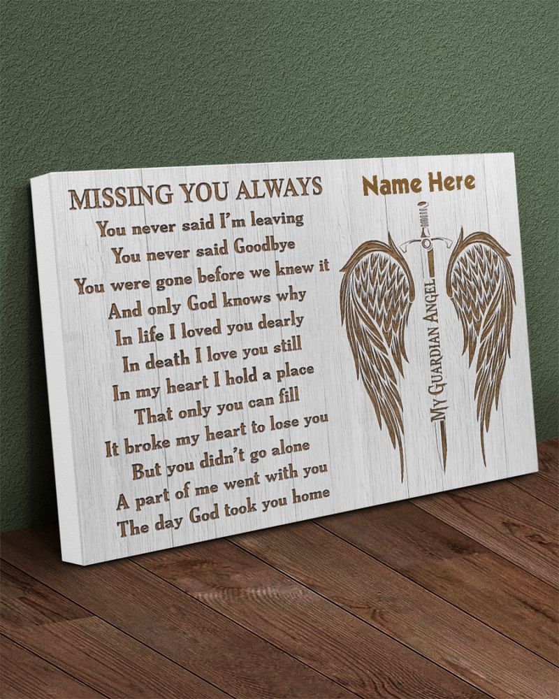 Missing you always My Guardian Angle custom Personalized poster, canvas 4 regular 3