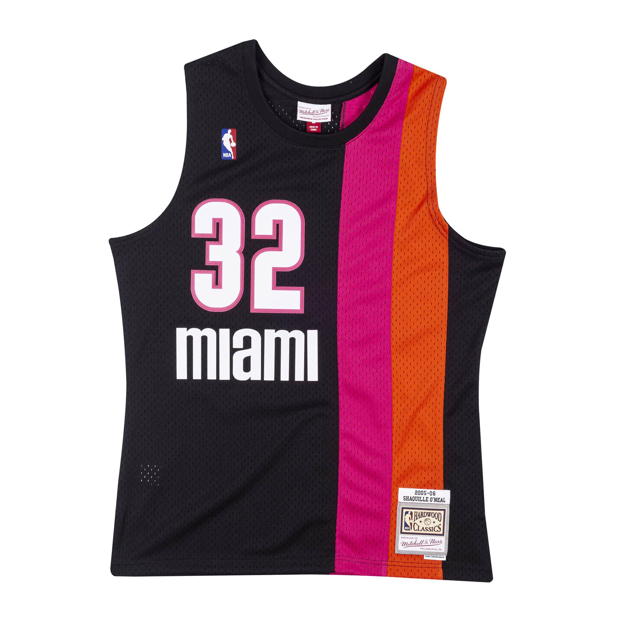 BEST Miami Heat 2005-06 Shaquille O'Neal Basketball Team Jersey Shirt 1 smjycp19243 mheblck05son 1