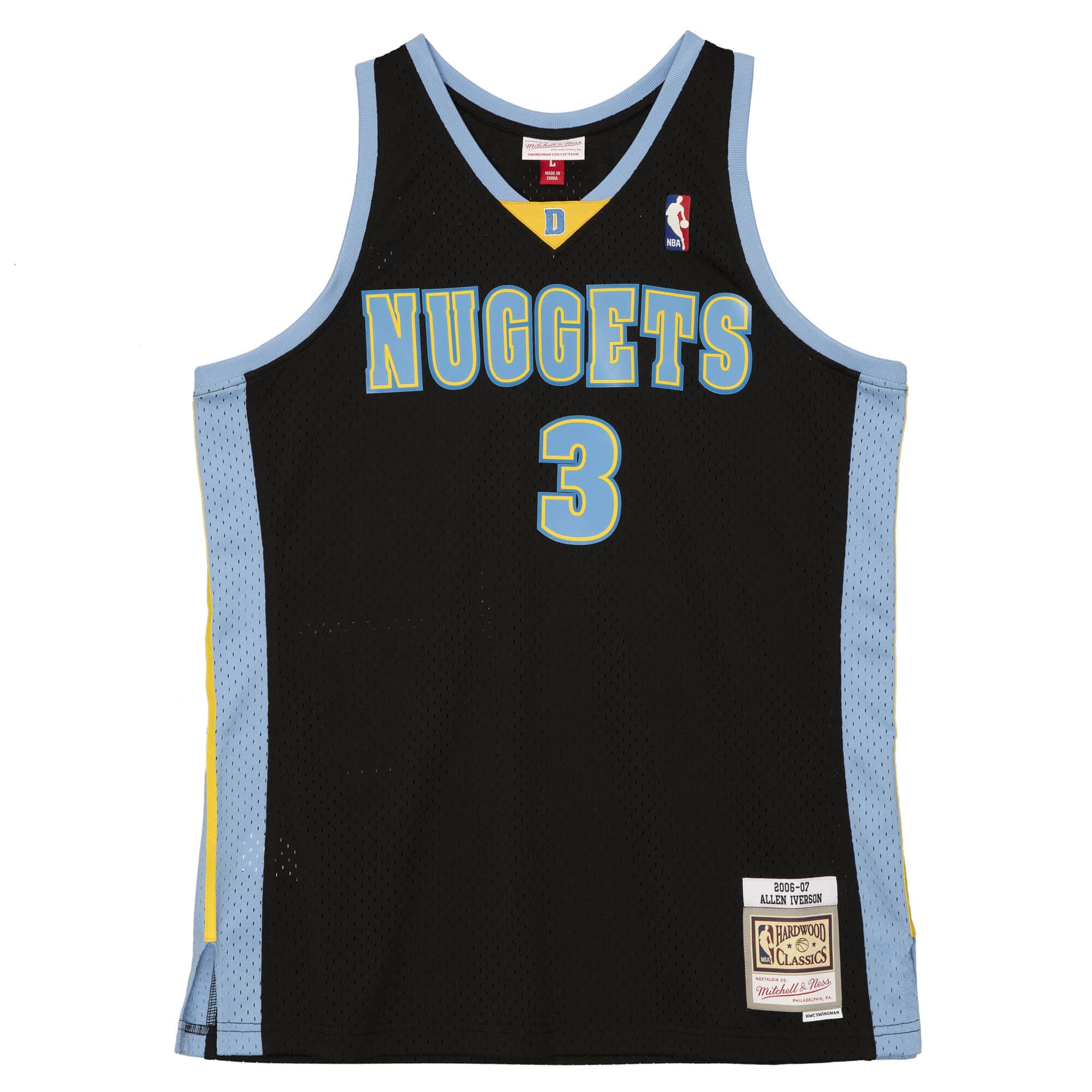 BEST Allen Iverson Denver Nuggets 2006-07 Basketball Team Jersey Shirt 1 smjygs20067 dnublck06aiv 1 1