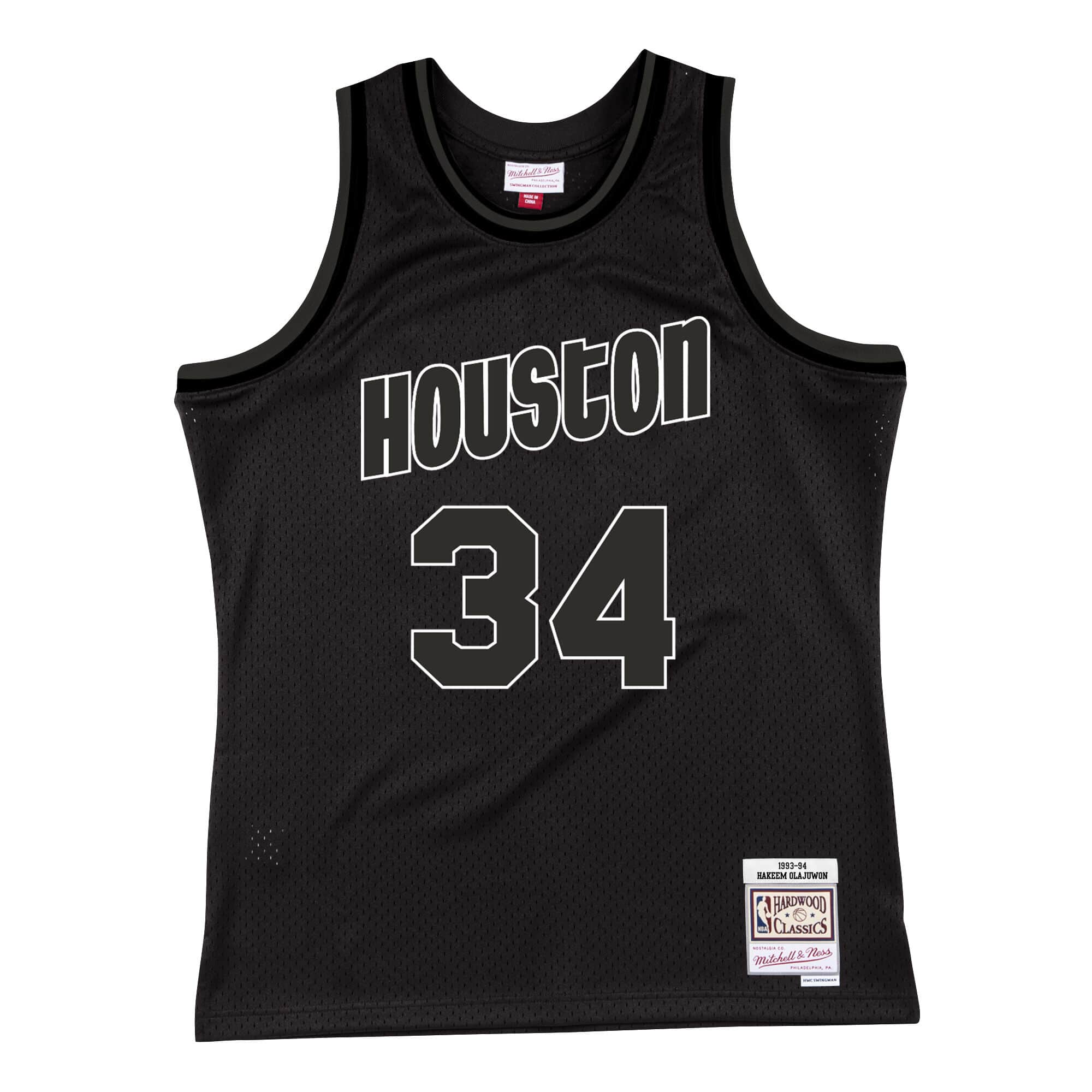 BEST Hakeem Olajuwon Houston Rockets 1993 Basketball Team Jersey Shirt 1 smjylf19014 hroblck93hol 1