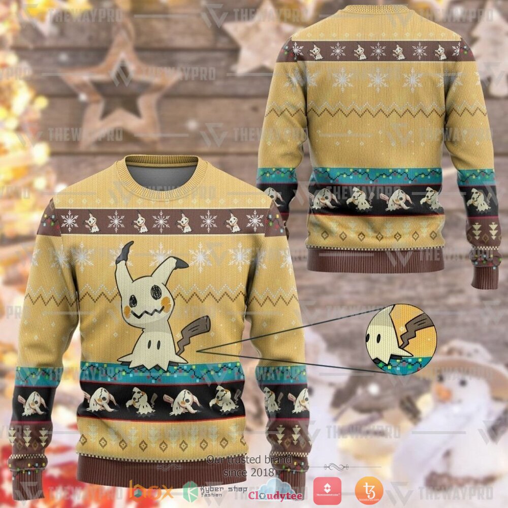 Anime Pokemon Mimikyu Christmas Sweater