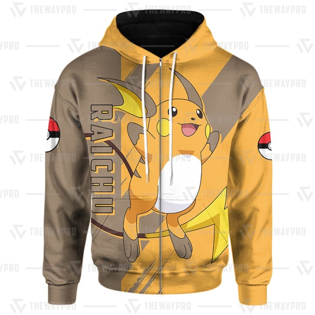 Raichu Pokemon 3d Hoodie 4 z dcffd921 14af 4471 bab2 0eb62fa21b8a