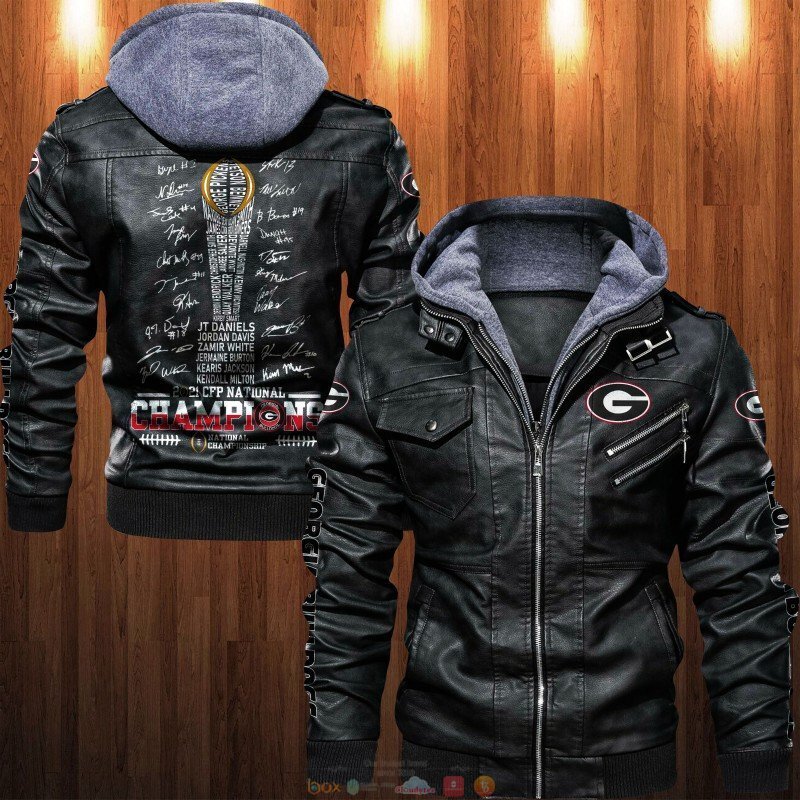 2021 CFP National Champions Georgia Bulldog leather jacket