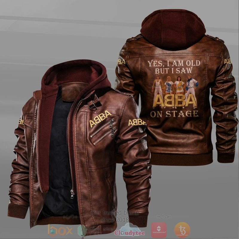 BEST ABBA Yes I Am Old But I Saw On Stage 2D Leather PU Jacket 2 ABBA Yes I Am Old But I Saw On Stage Leather Jacket 1
