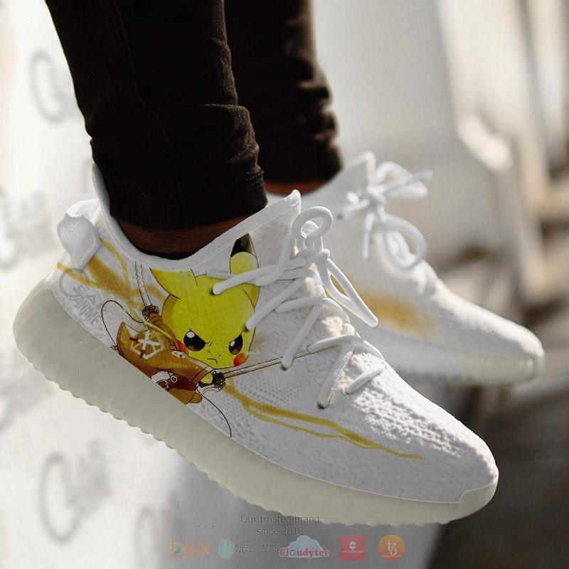 AOT Mashup Pikachu Pokemon Yeezy Sneaker shoes 3 AOT Mashup Pikachu Pokemon Yeezy Sneaker shoes 1 2
