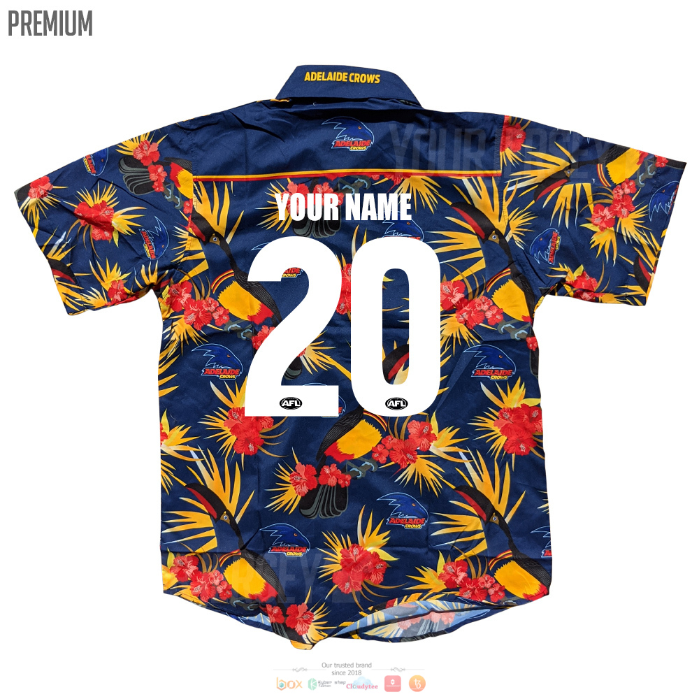 Personalized AFL Adelaide Crows Hawaiian shirt 2 Adelaide Crows AFL Hawaiian shirt 1