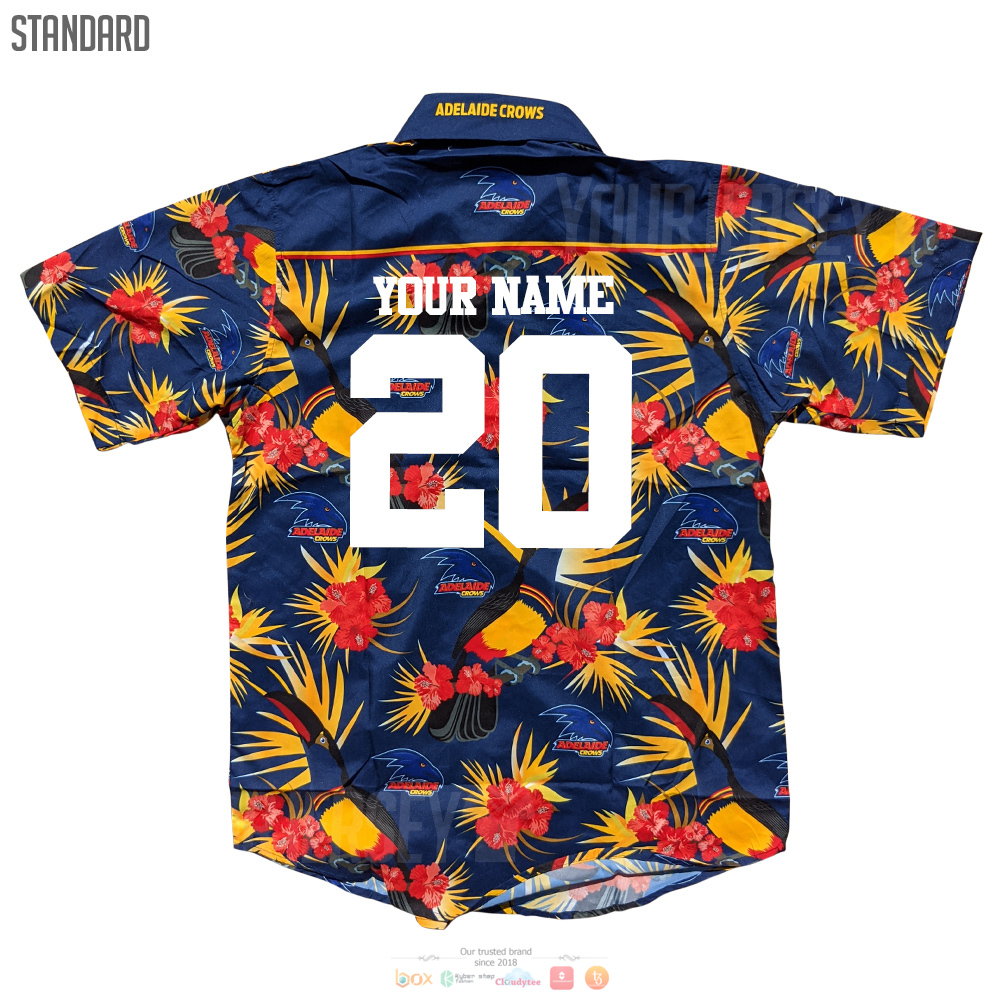 Personalized AFL Adelaide Crows Hawaiian shirt 3 Adelaide Crows AFL Hawaiian shirt 1 2