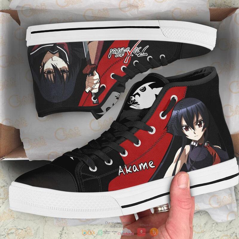Akame ga Kill Akame canvas high top shoes 1