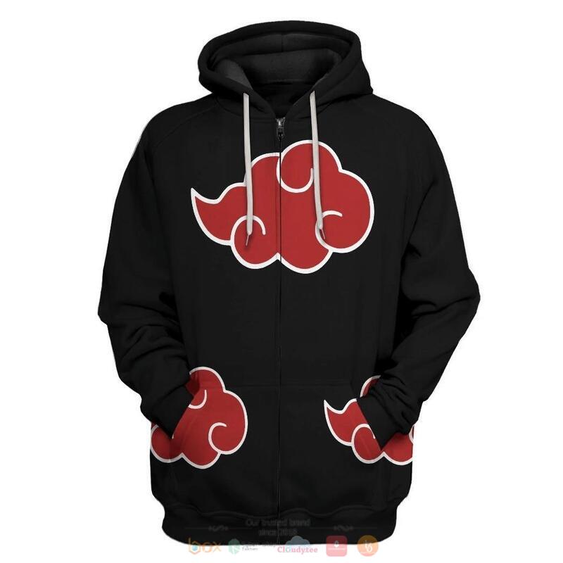 Akatsuki 3D Hoodie, Zip Hoodie 2 Akatsuki 3D Hoodie Zip Hoodie 1