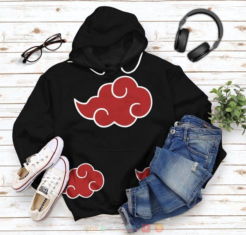 Akatsuki 3D Hoodie, Zip Hoodie 4 Akatsuki 3D Hoodie Zip Hoodie 1 2 3