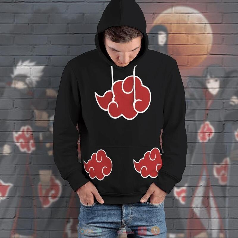Akatsuki 3D Hoodie, Zip Hoodie 5 Akatsuki 3D Hoodie Zip Hoodie 1 2 3 4