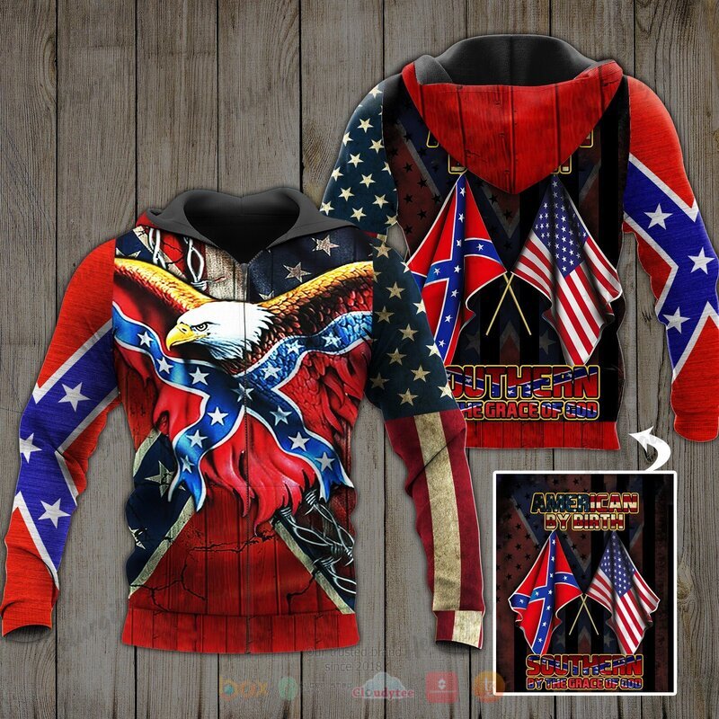 American By Birth Southern By The Grace Of God Eagle 3d hoodie 11 American By Birth Southern By The Grace Of God Eagle 3d hoodie