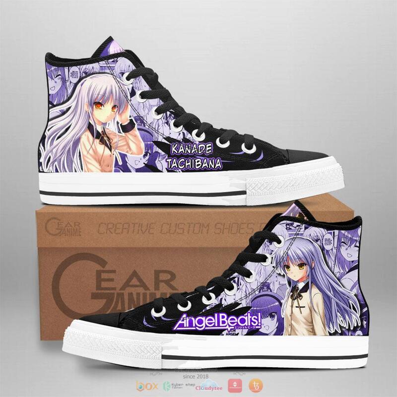 Angel Beats Kanade Tachibana canvas high top shoes