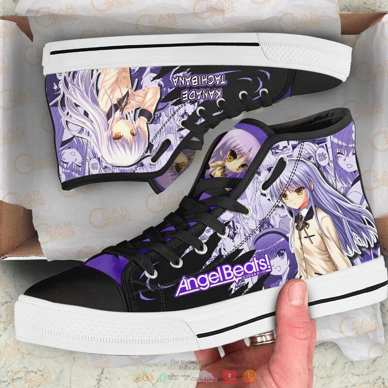 Angel Beats Kanade Tachibana canvas high top shoes 1