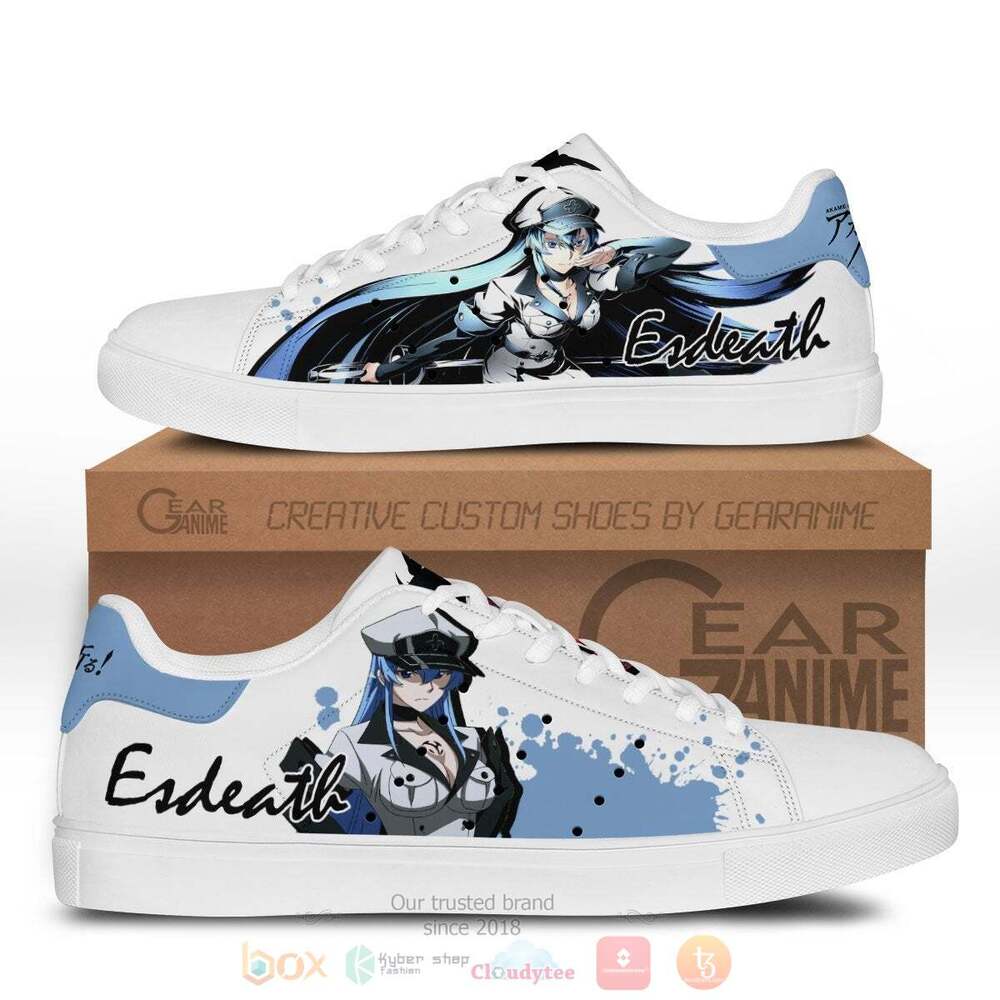 Anime Akame Ga Kill Esdeath Skate Shoes