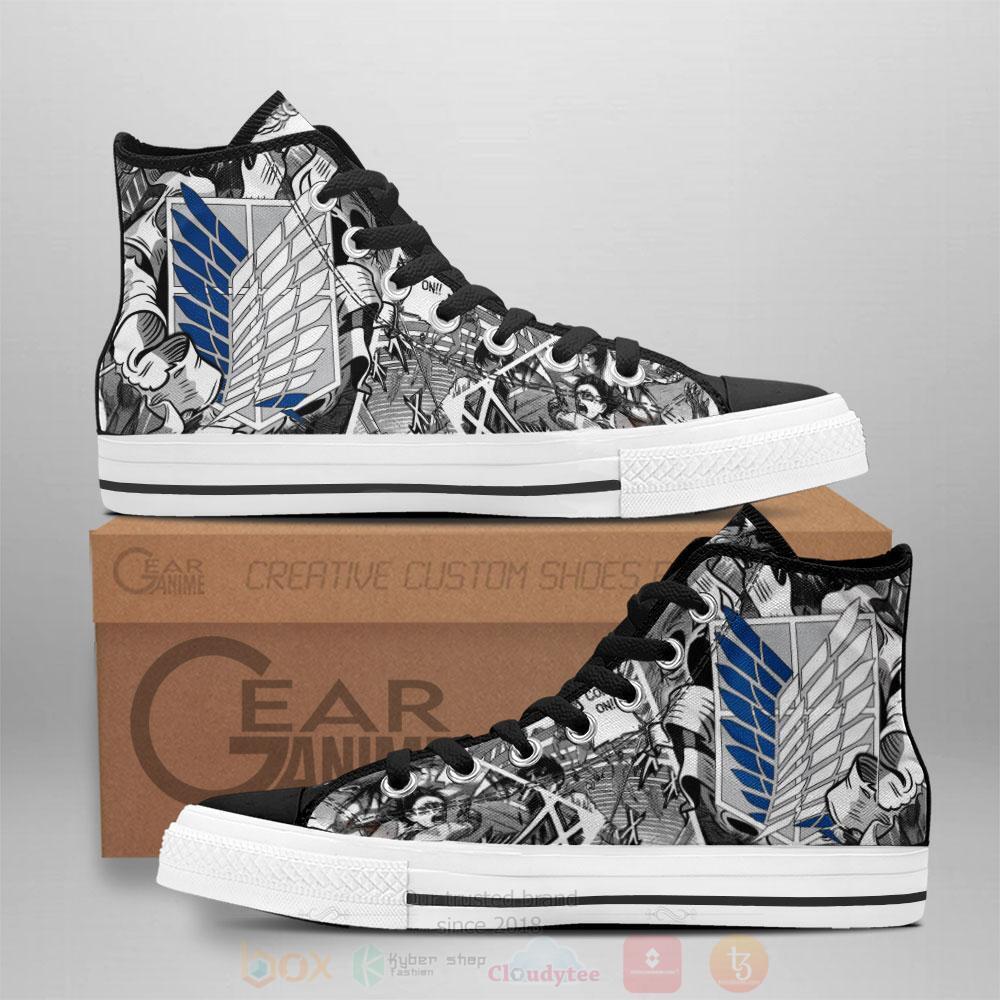 Anime Attack On Titan Scout Regiment High Top Canvas Shoes