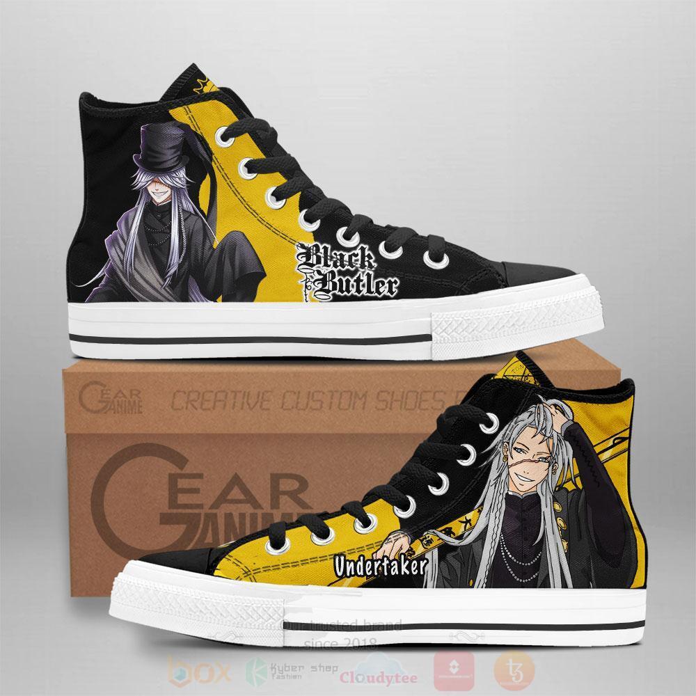 Anime Black Butler Undertaker High Top Canvas Shoes