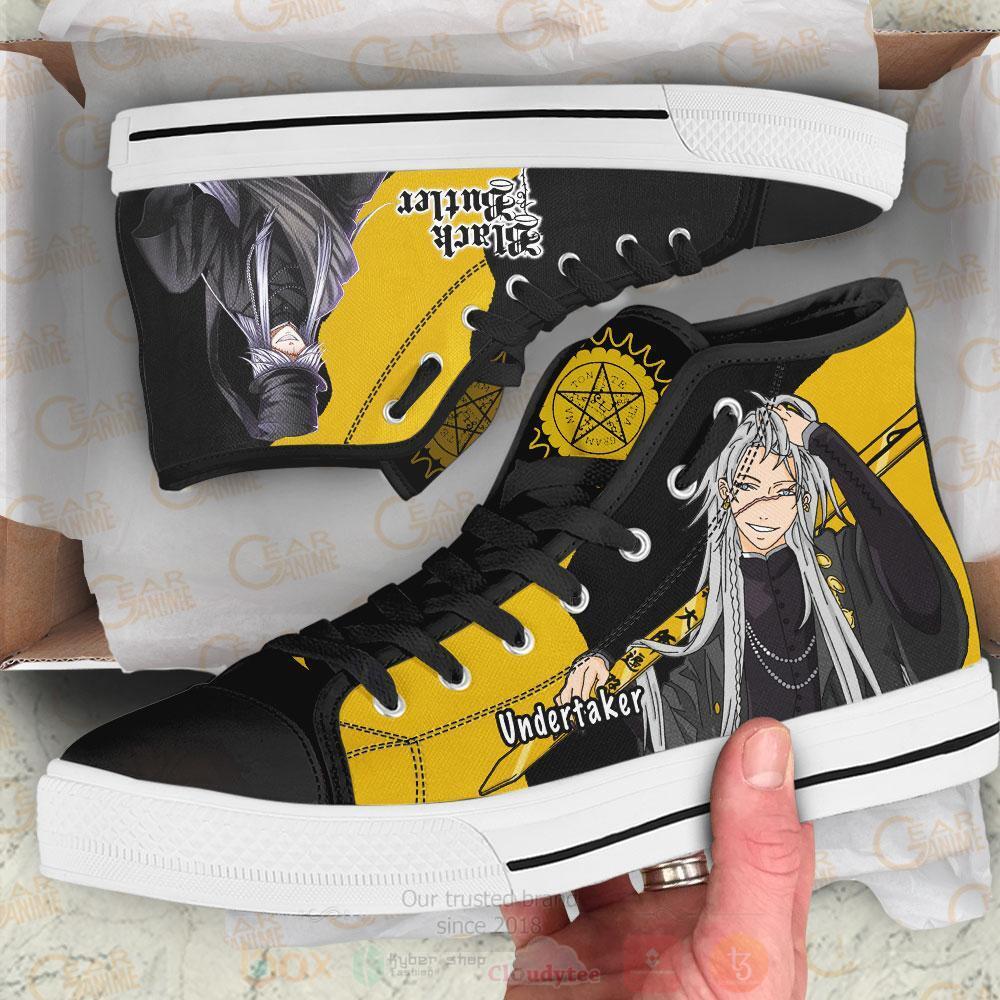 Anime Black Butler Undertaker High Top Canvas Shoes 1