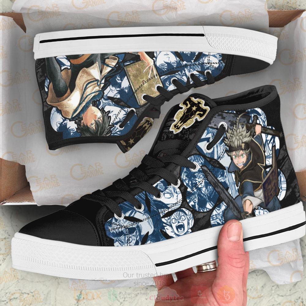 Anime Black Clover Asta and Yuno High Top Canvas Shoes 1