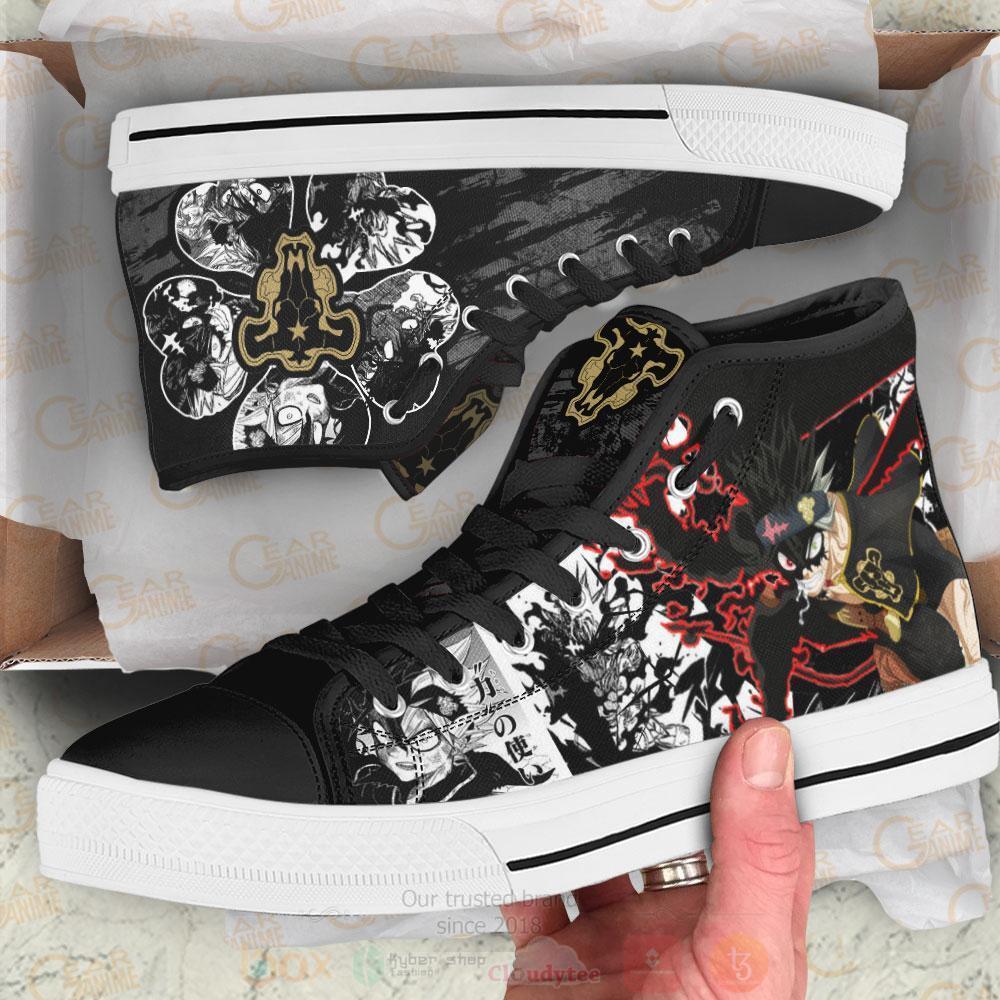 Anime Black Clover Black Bull Devil Asta High Top Canvas Shoes 1
