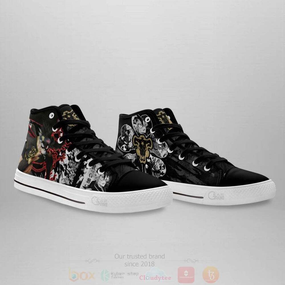Anime Black Clover Black Bull Devil Asta High Top Canvas Shoes 1 2