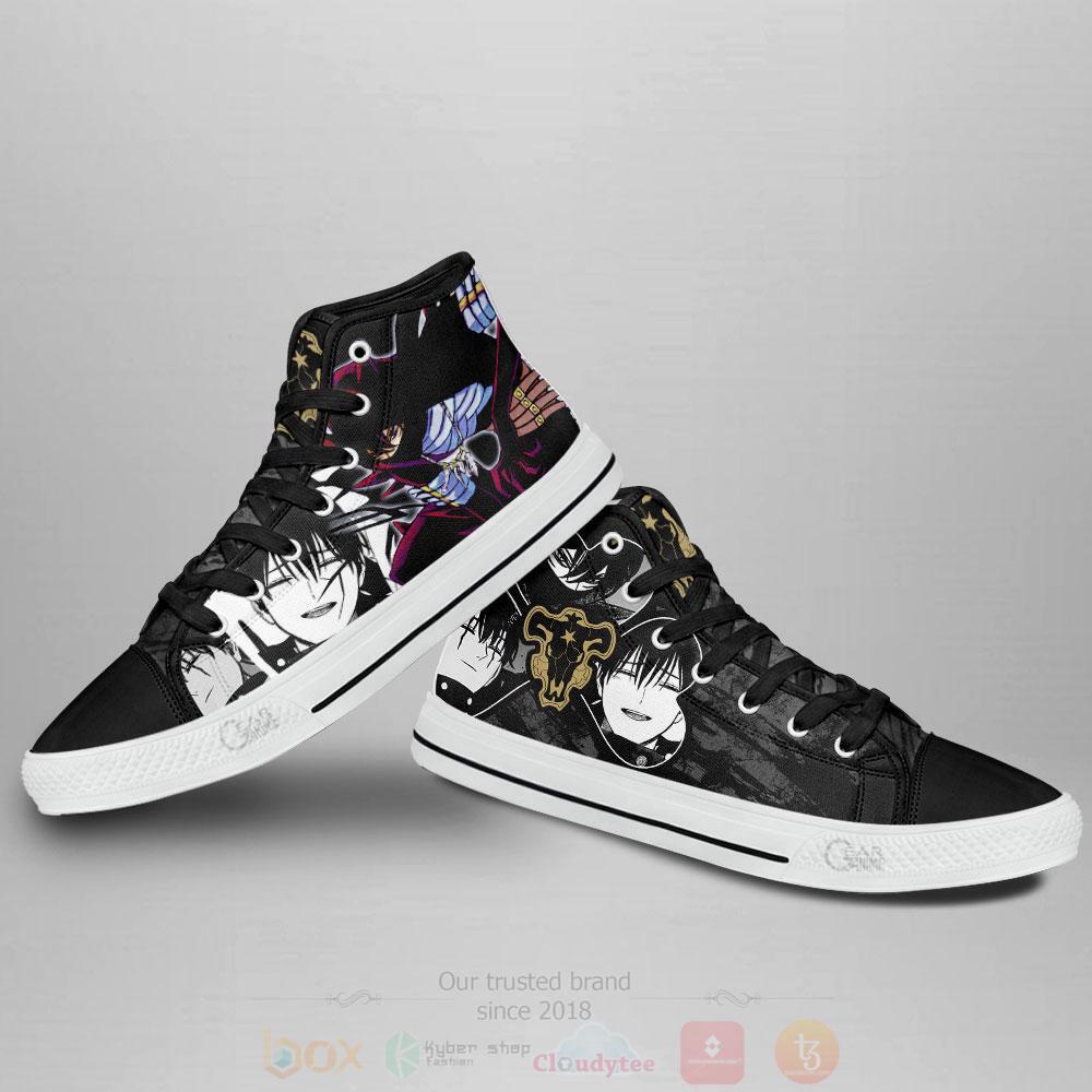Anime Black Clover Black Bull Nacht Faust High Top Canvas Shoes 1 2 3