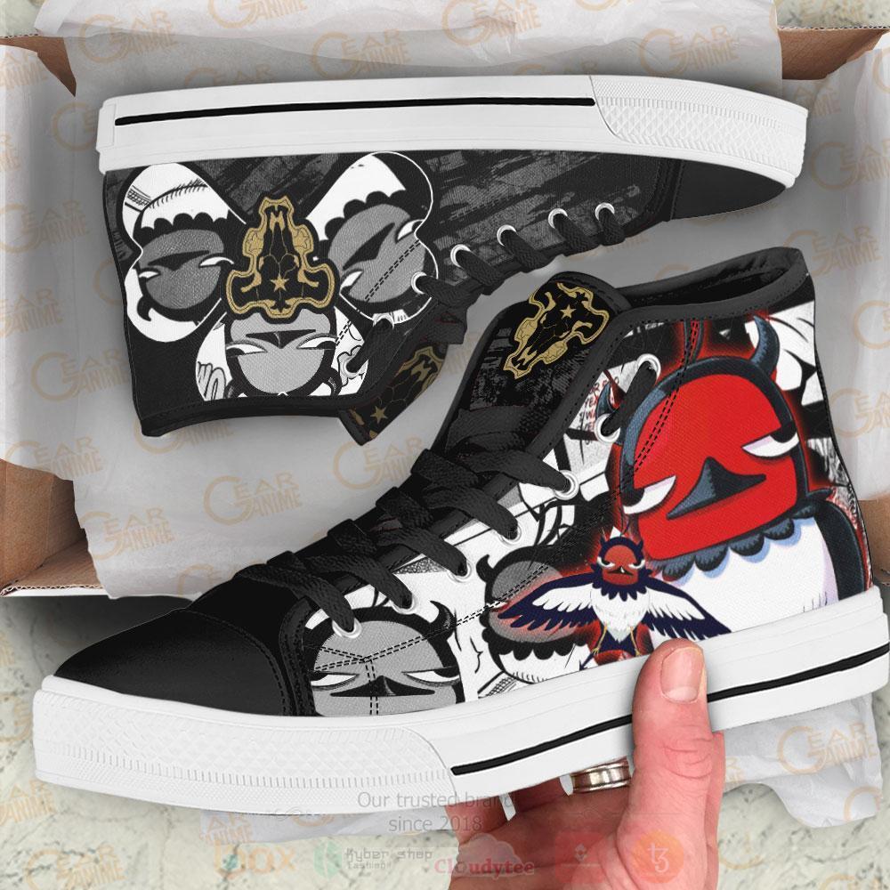 Anime Black Clover Black Bull Nero High Top Canvas Shoes 1