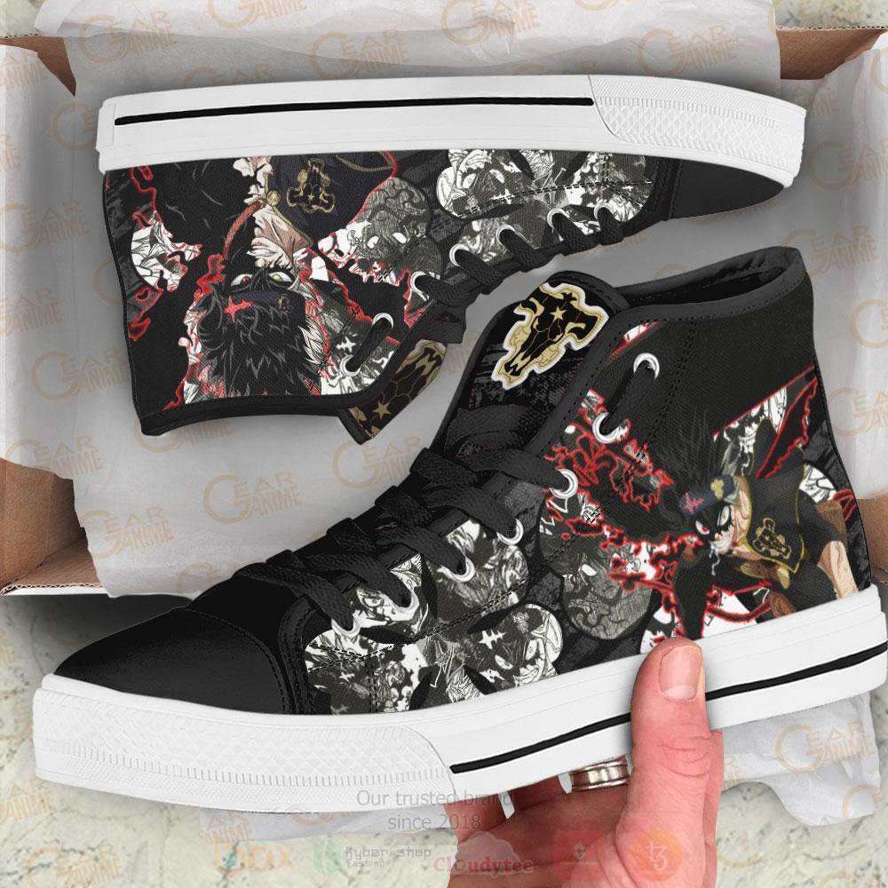 Anime Black Clover Devil Asta High Top Canvas Shoes 1