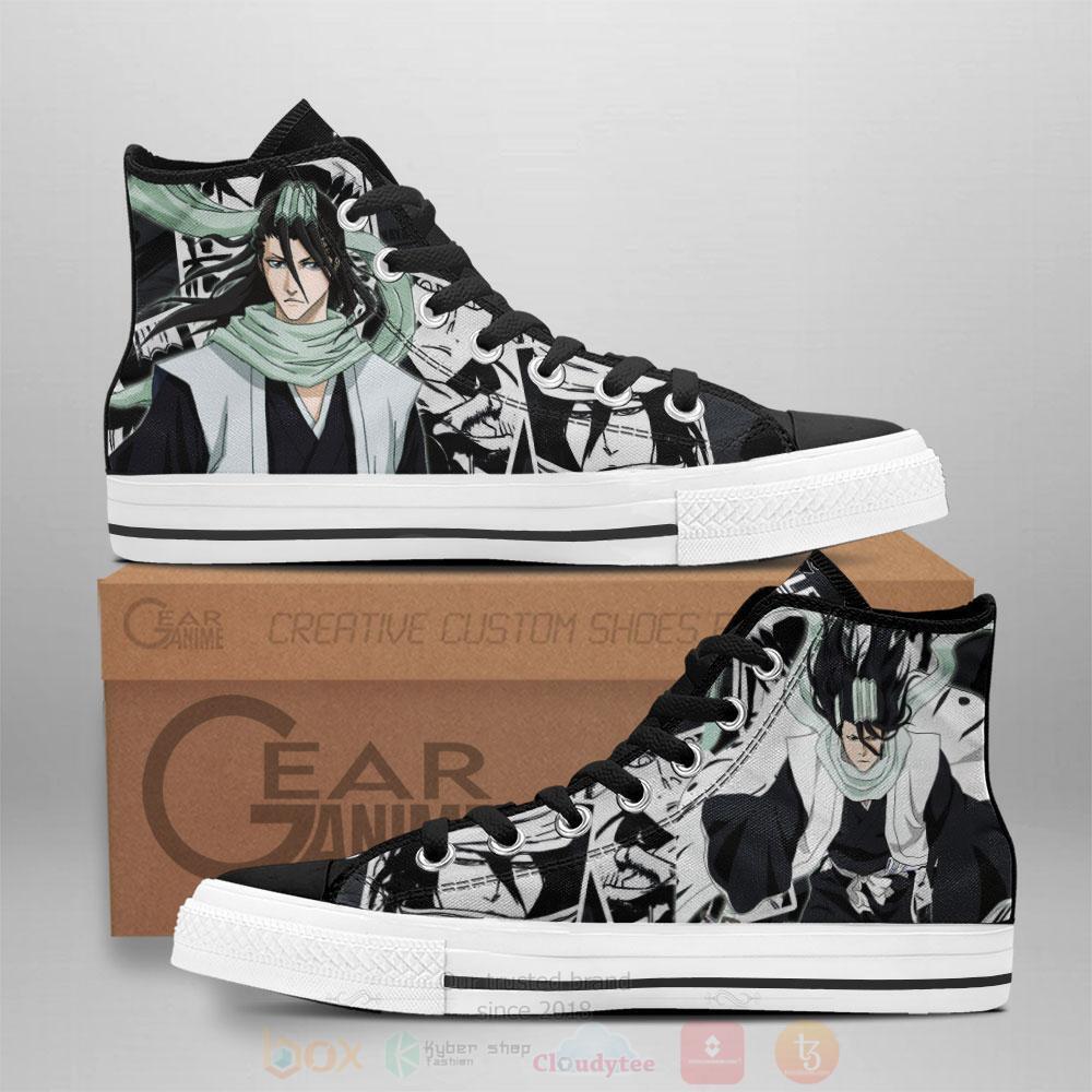 Anime Bleach Byakuya Kuchiki High Top Canvas Shoes