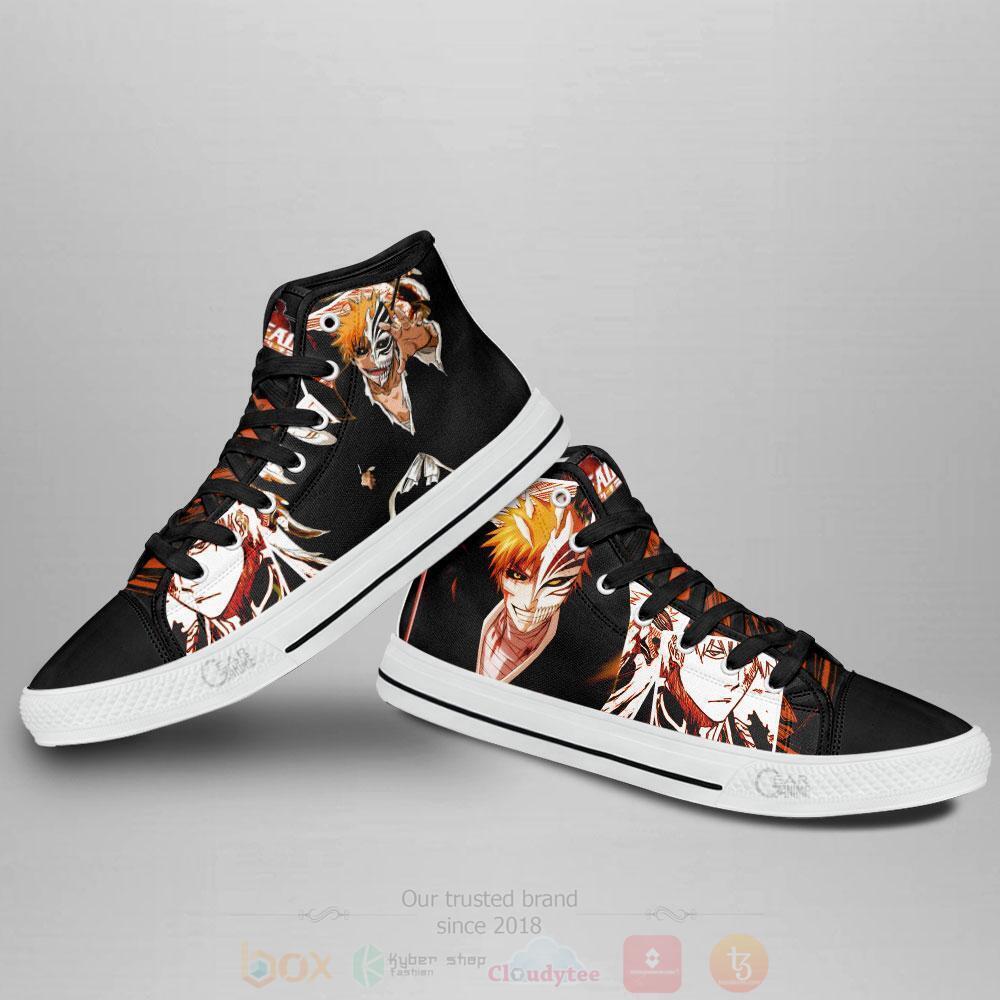 BEST Anime Bleach Ichigo Kurosaki Hollow High Top Shoes 4 Anime Bleach Ichigo Kurosaki Hollow High Top Canvas Shoes 1 2 3