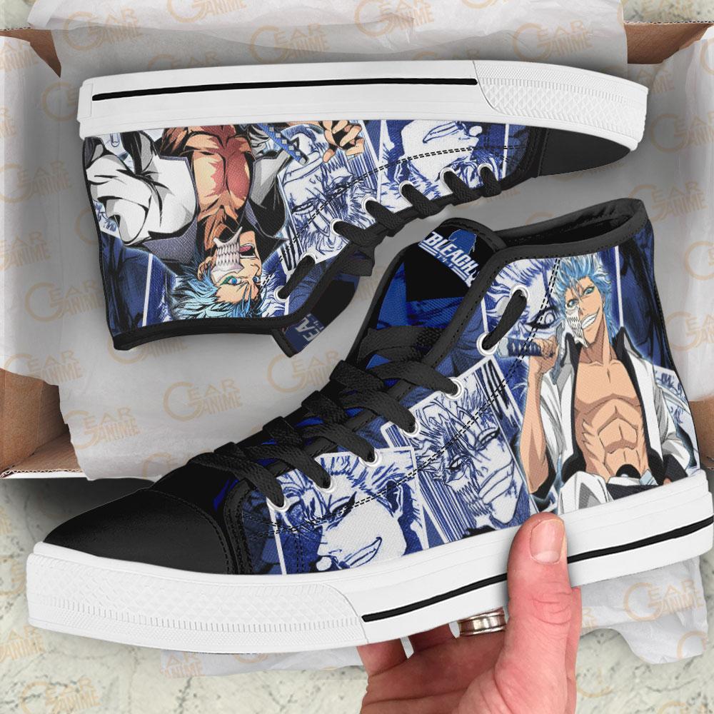 Anime Bleach Jaegerjaquez Grimmjow High Top Canvas Shoes 1