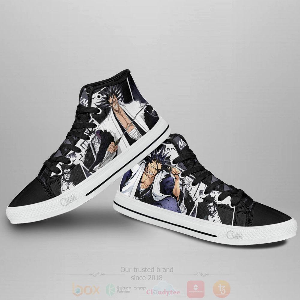 BEST Anime Bleach Kenpachi Zaraki High Top Shoes 4 Anime Bleach Kenpachi Zaraki High Top Canvas Shoes 1 2 3