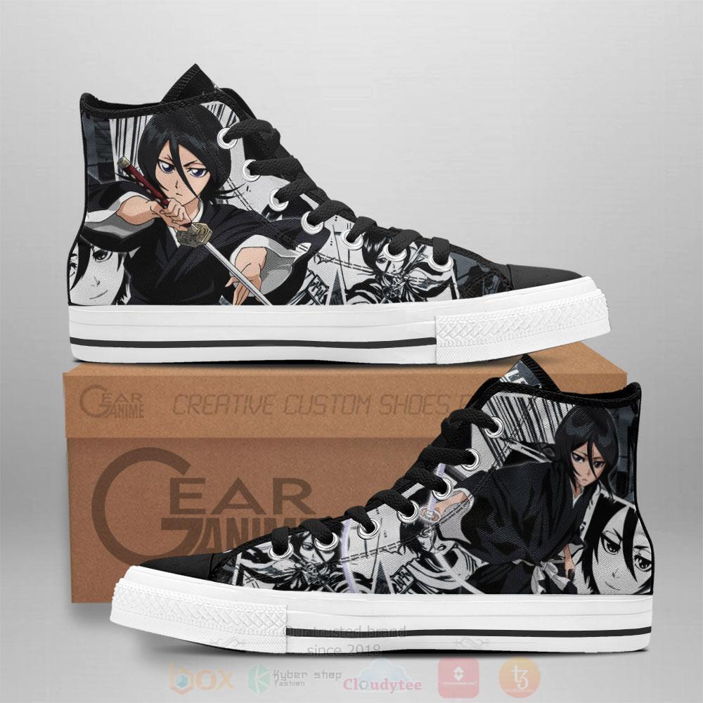 Anime Bleach Rukia Kuchiki High Top Canvas Shoes