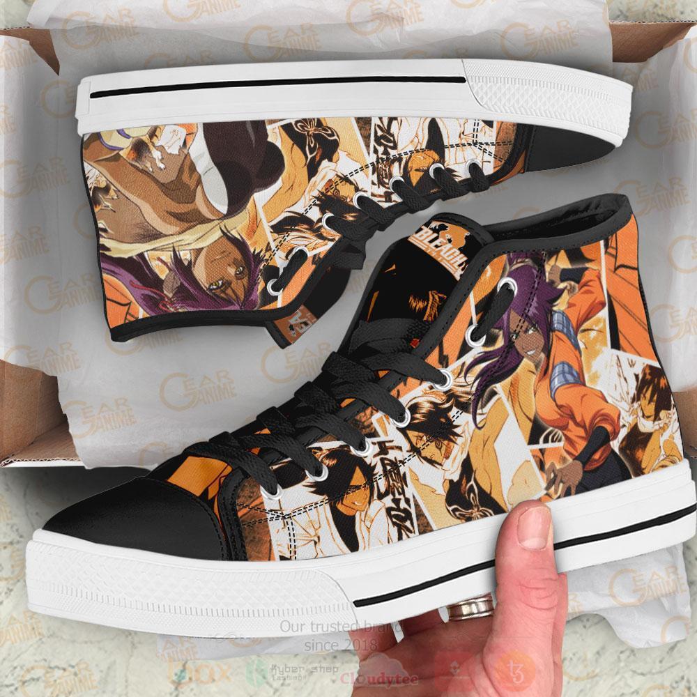 Anime Bleach Shihouin Yoruichi High Top Canvas Shoes 1