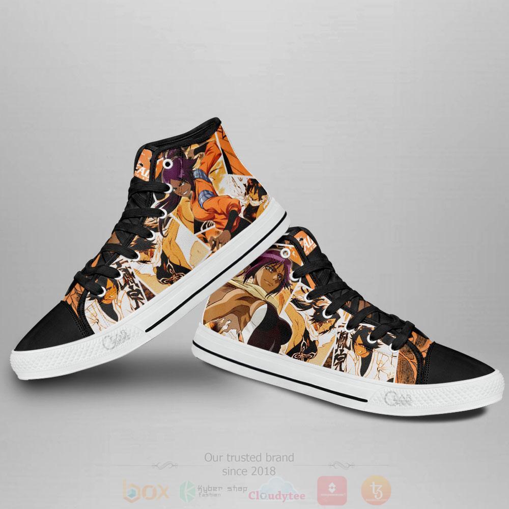 BEST Anime Bleach Shihouin Yoruichi High Top Shoes 4 Anime Bleach Shihouin Yoruichi High Top Canvas Shoes 1 2 3