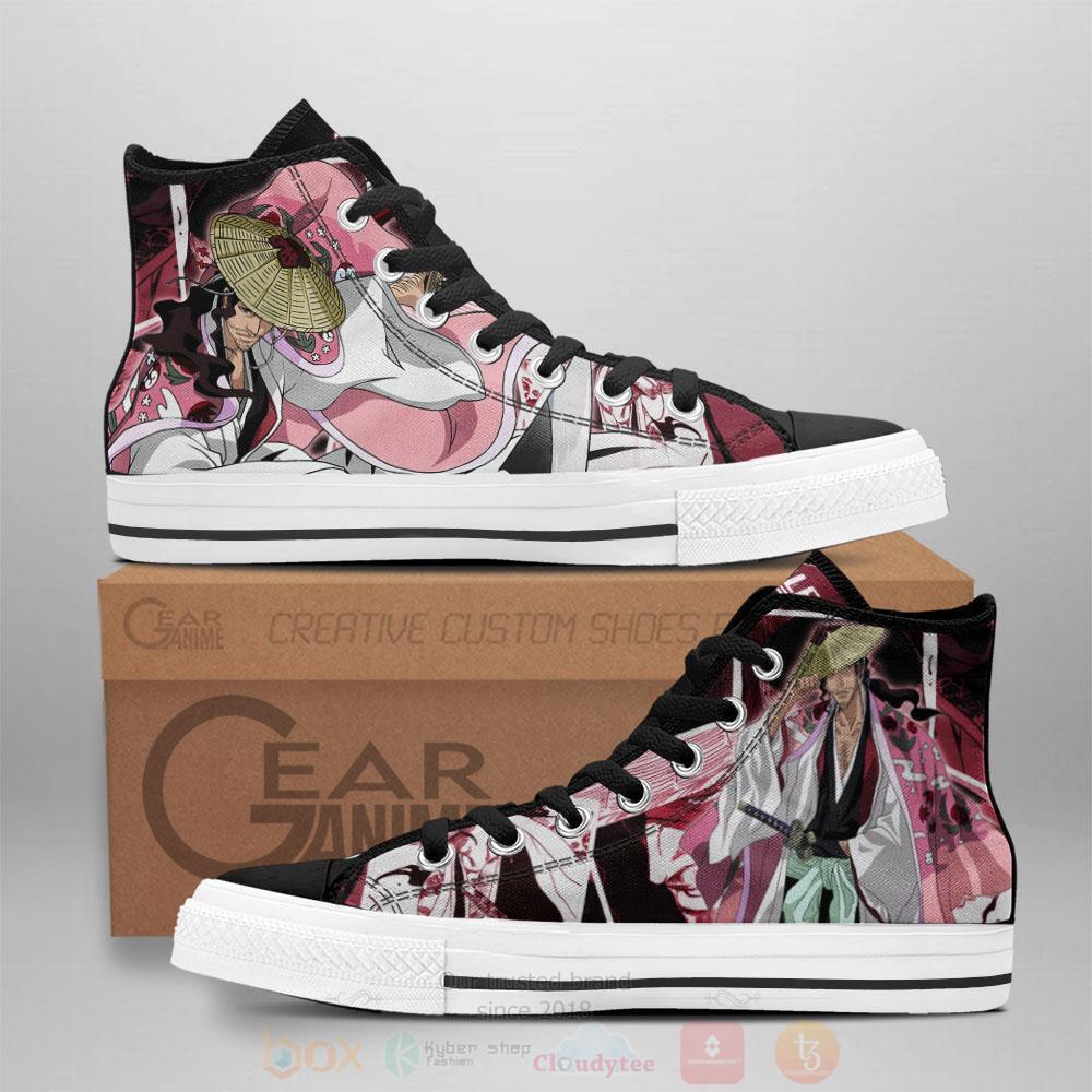 Anime Bleach Shunsui Kyoraku High Top Canvas Shoes