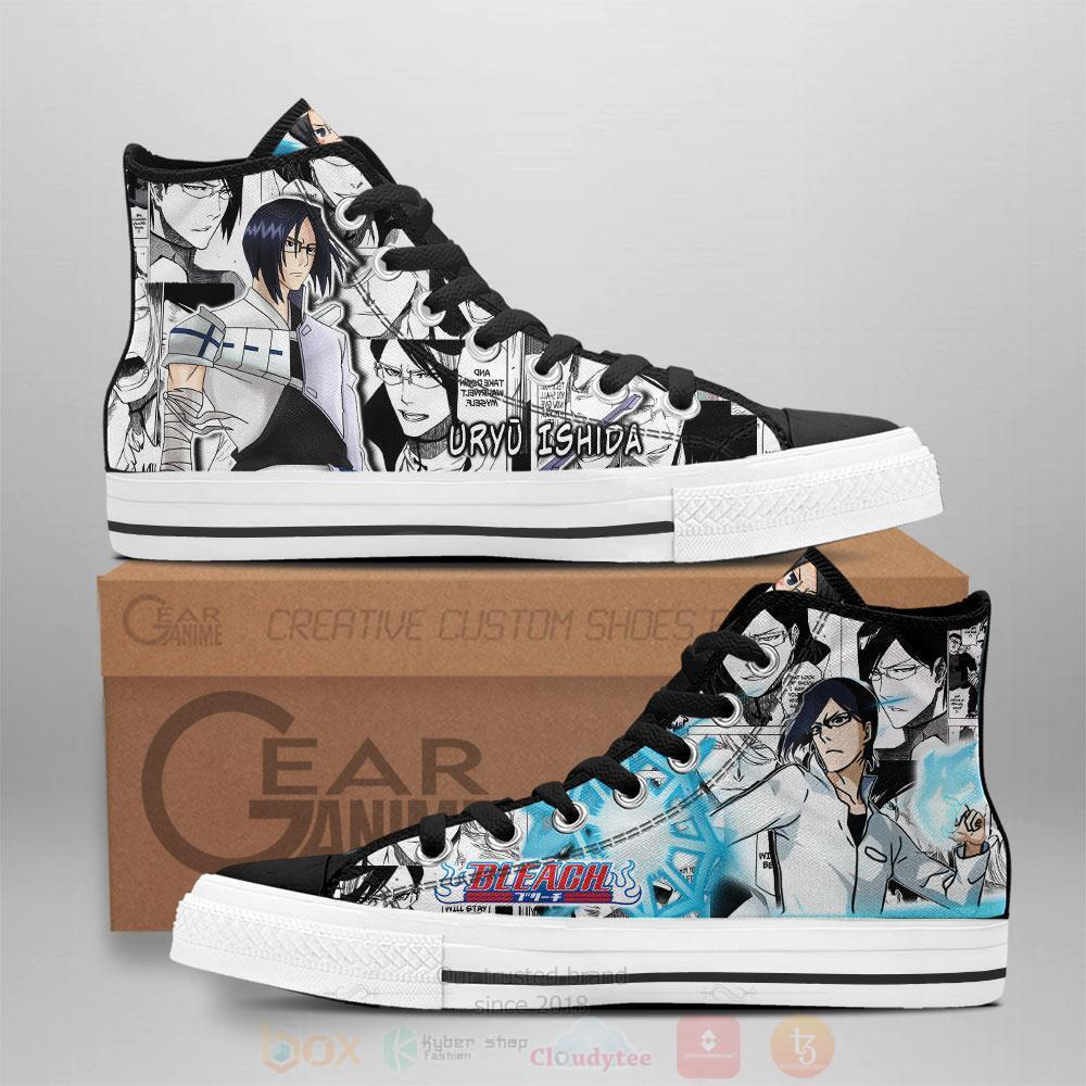Anime Bleach Uryu Ishida High Top Canvas Shoes