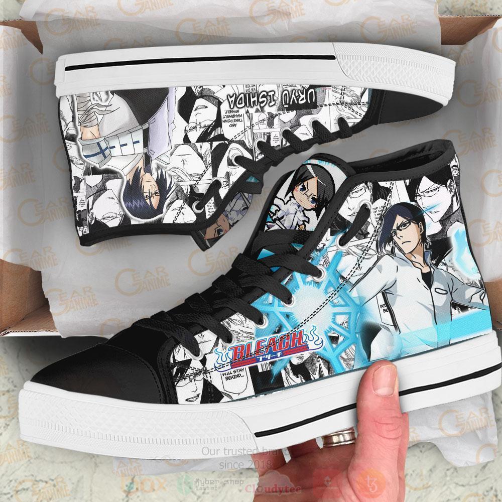 Anime Bleach Uryu Ishida High Top Canvas Shoes 1