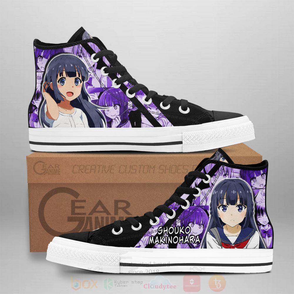 Anime Bunny Girl Senpai Shouko Makinohara High Top Canvas Shoes