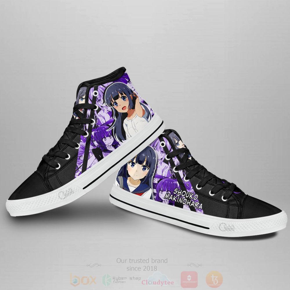 BEST Anime Bunny Girl Senpai Shouko Makinohara High Top Shoes 3 Anime Bunny Girl Senpai Shouko Makinohara High Top Canvas Shoes 1 2