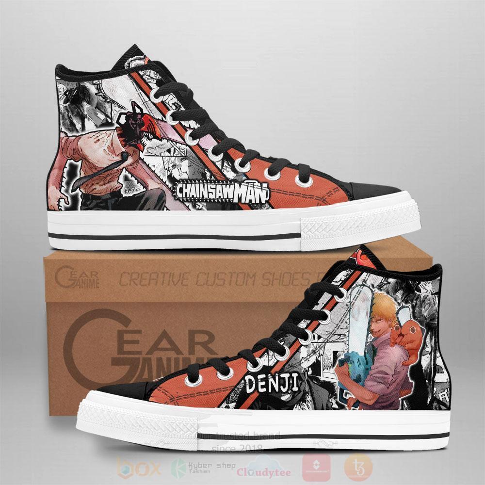 Anime Chainsaw Man Denji High Top Canvas Shoes