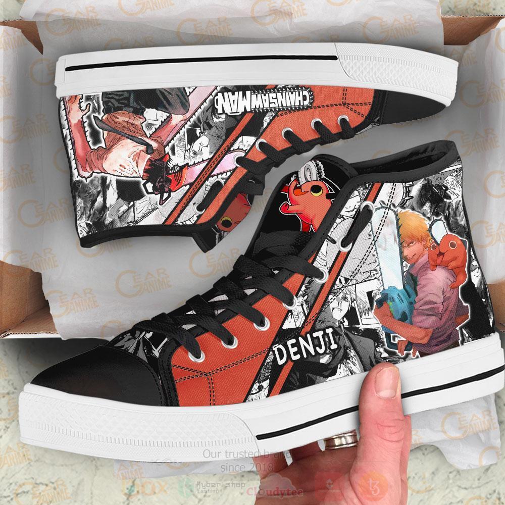 Anime Chainsaw Man Denji High Top Canvas Shoes 1