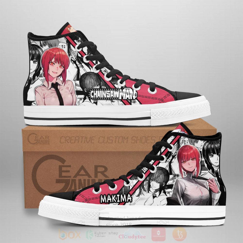 Anime Chainsaw Man Makima High Top Canvas Shoes