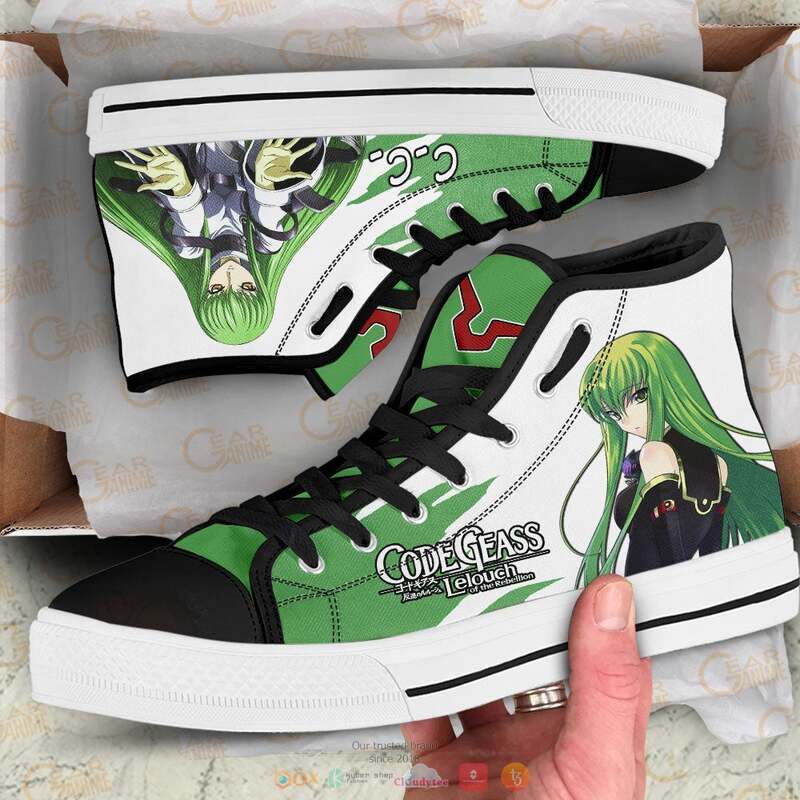 Anime Code Geass C.C. high top canvas shoes 2 Anime Code Geass C C Canvas high top shoes 1