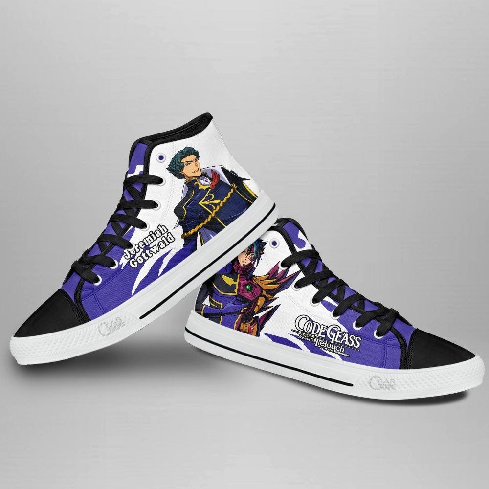 Anime Code Geass Jeremiah Gottwald High Top Canvas Shoes 1 2 3