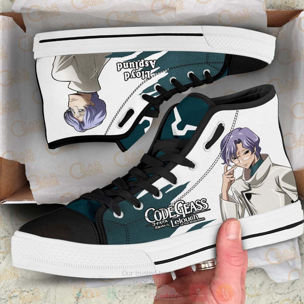 Anime Code Geass Lloyd Asplund High Top Canvas Shoes 1